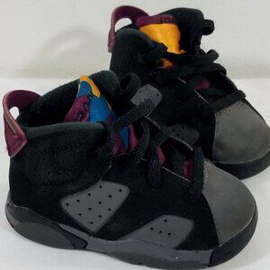 Jordan 6 Bordeaux Size 4C Toddler Size High Top Sneaker Shoe Black Gray